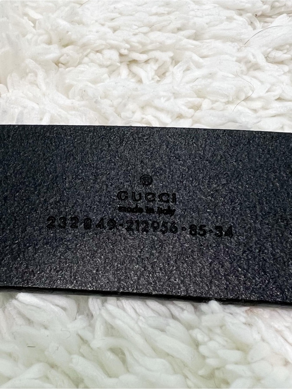 Gucci Black Leather Belt with Gold Double G Buckle Size 85 - Picture 4 of 8
